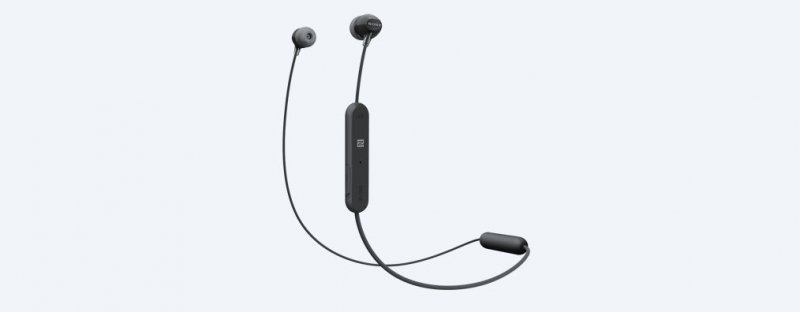 SONY sluchátka WI-C300 bezdr.,černá - obrázek produktu