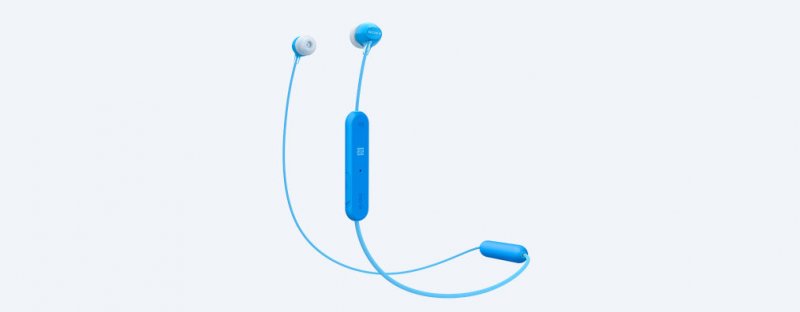 SONY sluchátka WI-C300 bezdr.,modrá - obrázek produktu
