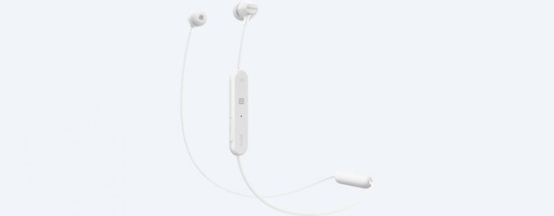 SONY sluchátka WI-C300 bezdr.,bílá - obrázek produktu