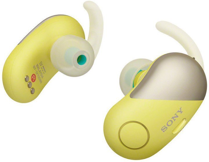 SONY sluchátka WI-SP700N bezdr.,žlutá - obrázek produktu