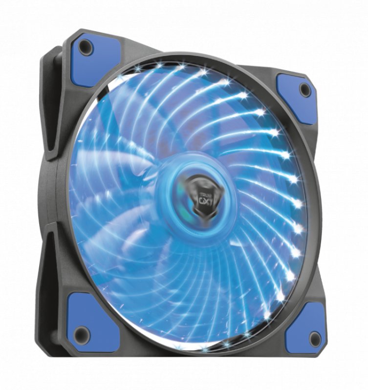 TRUST GXT 762B PC tichý LED ventilátor-black/ blue - obrázek produktu