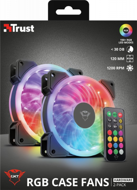 TRUST GXT 770 RGB Illuminated PC Case Fan 2-pack - obrázek č. 7