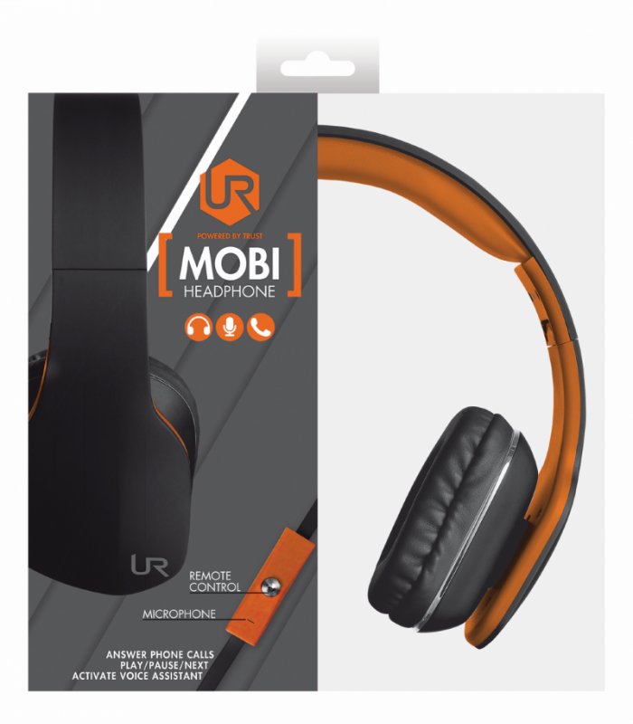 náhlavní sada TRUST Urban Mobi Headphone - black - obrázek č. 6