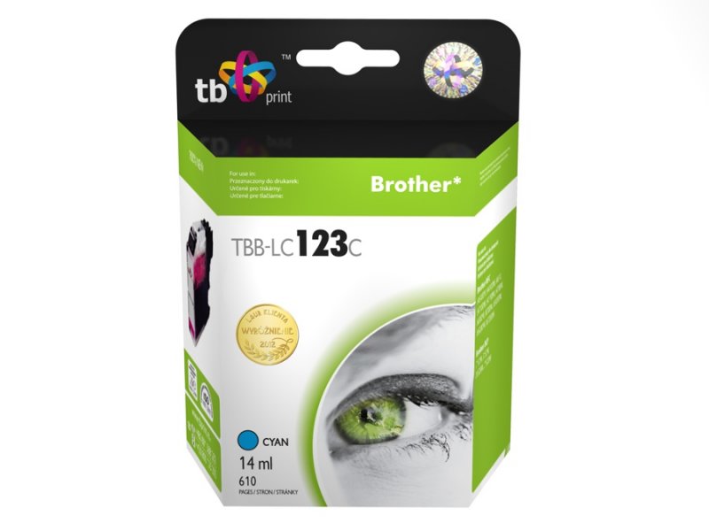 Ink.kazeta kompatibilni s Brother LC123C 100% new - obrázek produktu