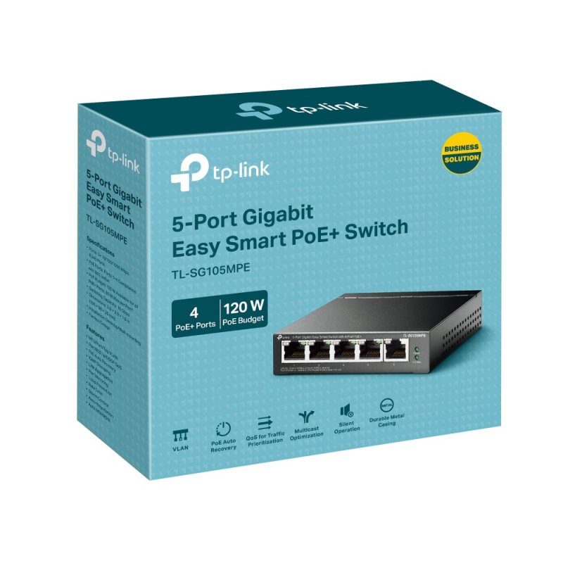 TP-Link TL-SG105MPE 5xGb 4POE+120W Easy Smart Sw. - obrázek č. 2