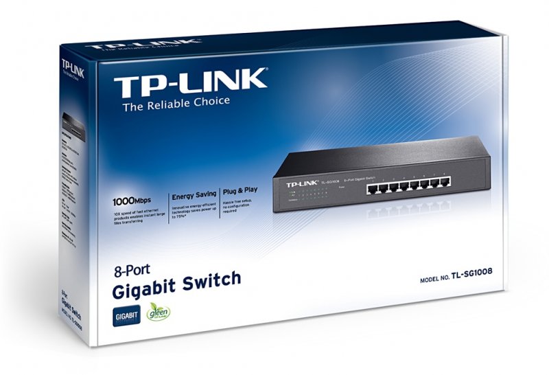 TP-Link TL-SG1008 8x Gigabit Switch - obrázek č. 2