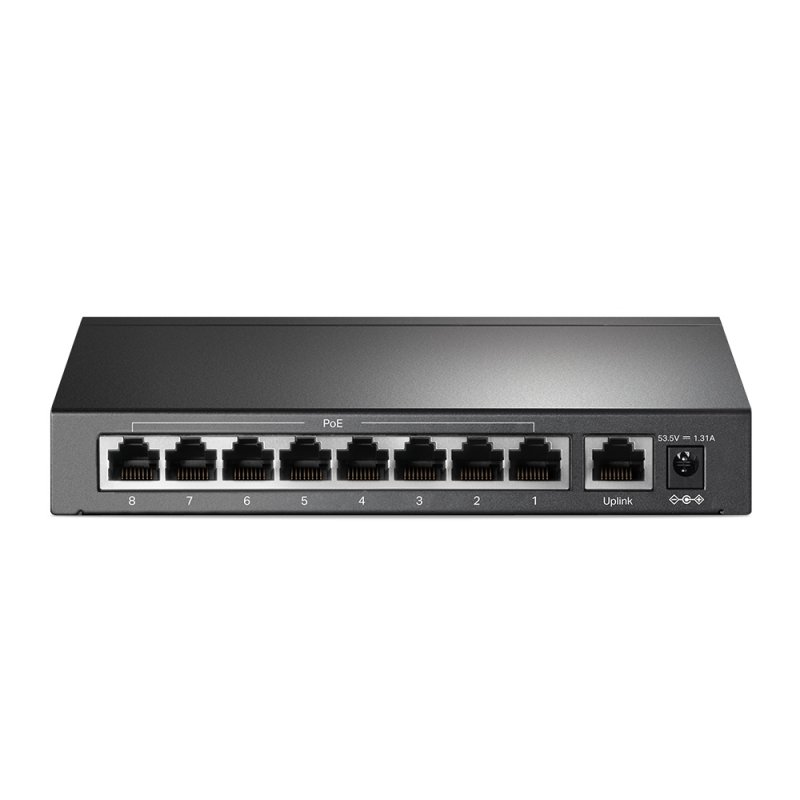 TP-Link TL-SF1009P 8x10/ 100 POE+ 65W,1x10/ 100 RJ45 nonPOE,desktop CCTV switch,kov.tělo - obrázek č. 2
