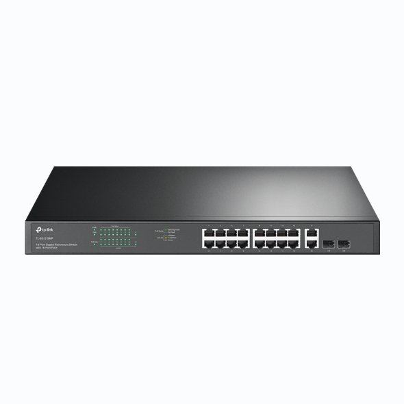 TP-Link TL-SG1218MP 16xGb 250W POE+ 2xGb nonPOE, 2xSFP CCTV switch - obrázek produktu
