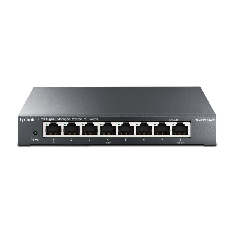 TP-Link TL-RP108GE easy smart switch, 7xGb passive POE-in, 1xGb pas.POE-out - obrázek č. 1
