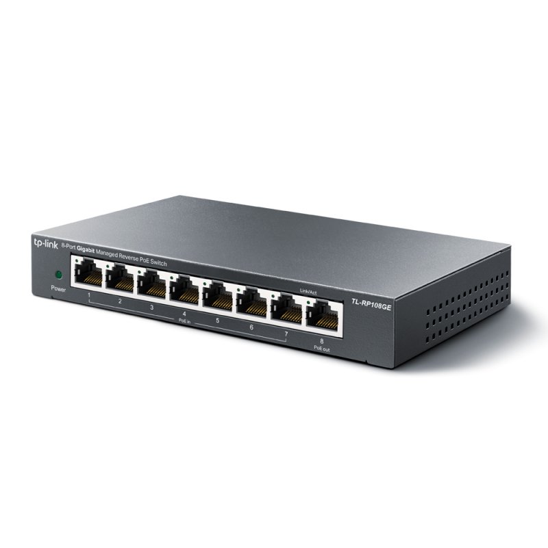 TP-Link TL-RP108GE easy smart switch, 7xGb passive POE-in, 1xGb pas.POE-out - obrázek produktu