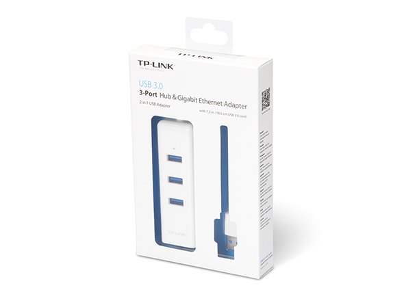 TP-Link UE330 USB 3.0 3-portový USB hub & gigabitový ethernet adaptér - obrázek č. 2