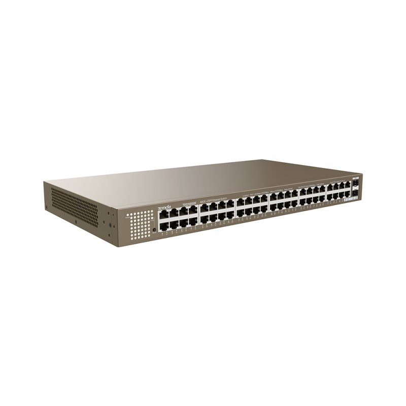 Tenda TEG1050F 48x Gigabit s SFP, 48x RJ45 + 2x SFP, Fanless - bez ventilátorů, Rackmount, VLAN, 6kV - obrázek č. 2