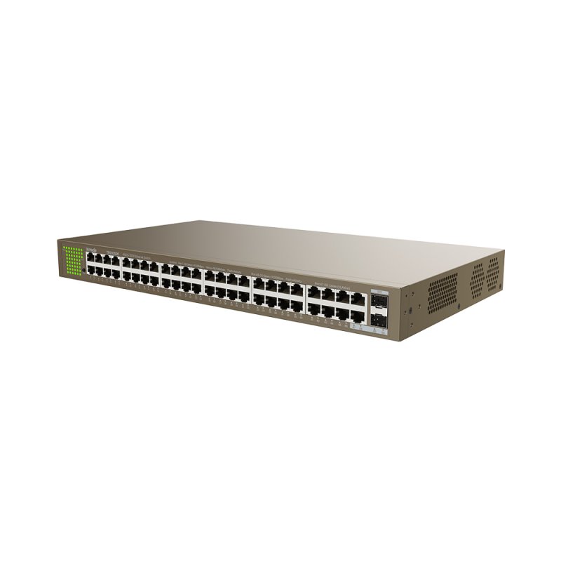 Tenda TEG1050F 48x Gigabit s SFP, 48x RJ45 + 2x SFP, Fanless - bez ventilátorů, Rackmount, VLAN, 6kV - obrázek č. 3