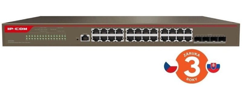 Tenda IP-COM G5328X Cloud L3 Managed 10G Switch, 24x 1GB RJ45, 4x 10G SFP+, Rackmonut - obrázek produktu