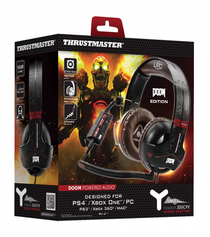 Herní sluchátka s mikrofonem Thrustmaster Y-350X DOOM edice pro Xbox One a PC - obrázek č. 3