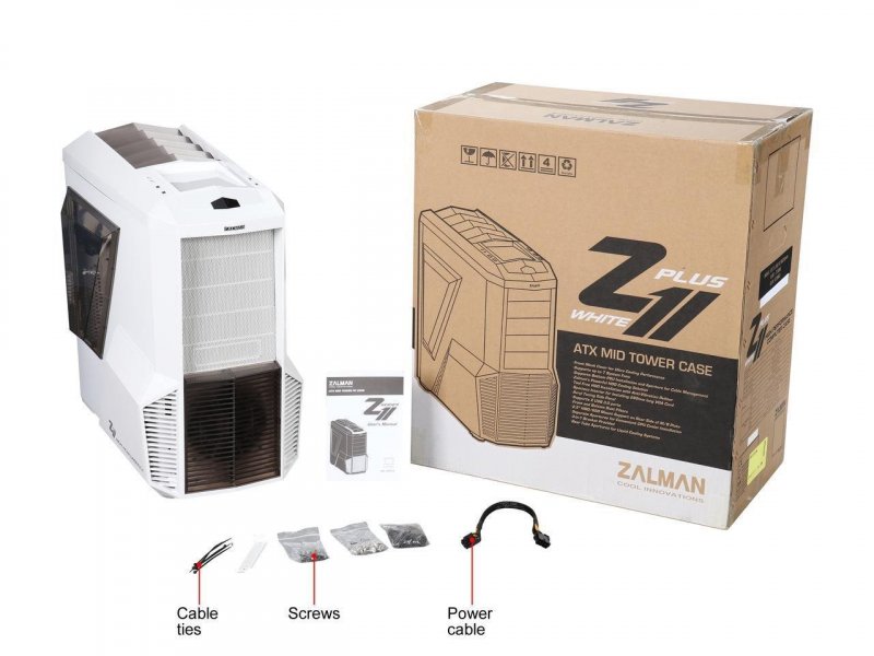 case Zalman miditower Z11 PLUS WHITE - limitovaná edice, mATX/ ATX, bez zdroje, USB3.0, bílá - obrázek č. 2