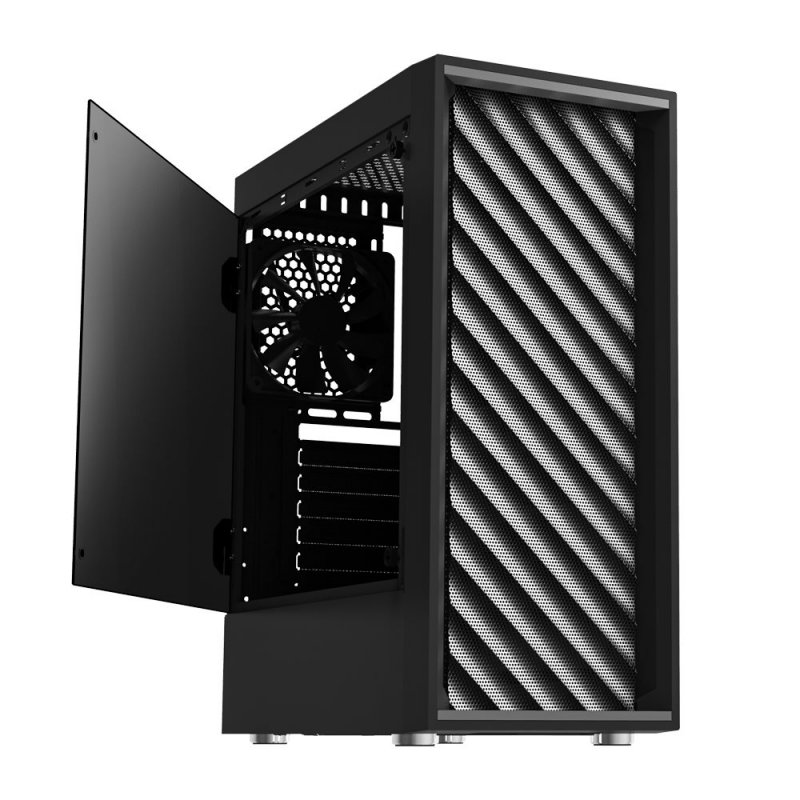 case Zalman miditower T7, mATX/ ATX, 2× ventilátory, bez zdroje, USB3.0, černá - obrázek č. 1