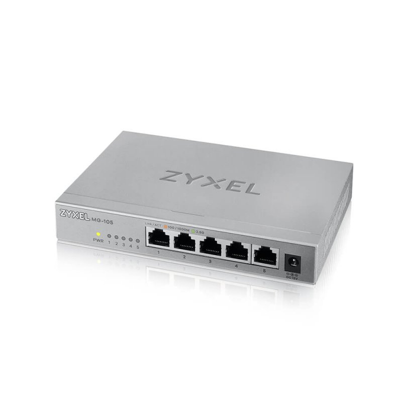 Zyxel MG-105 5 Ports Desktop 2,5G MultiGig unmanaged Switch - obrázek produktu
