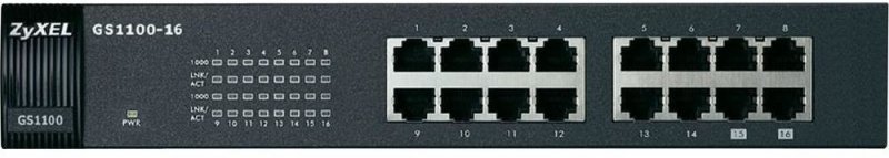 ZYXEL 16xGb fanless switch GS1100-16 v2 - obrázek produktu
