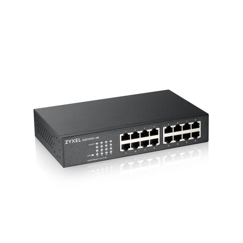 ZYXEL 16xGb fanless switch GS1100-16 v4 - obrázek produktu
