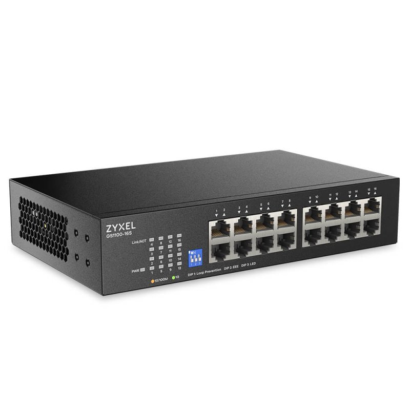 ZYXEL 16xGb unmanaged switch GS1100-16S - obrázek č. 3