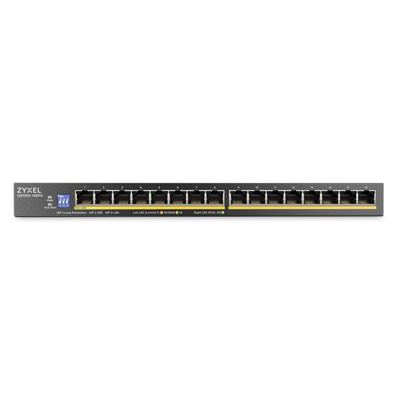 ZYXEL 16xGb unmanaged switch GS1100-16EPS PoE+ - obrázek č. 3