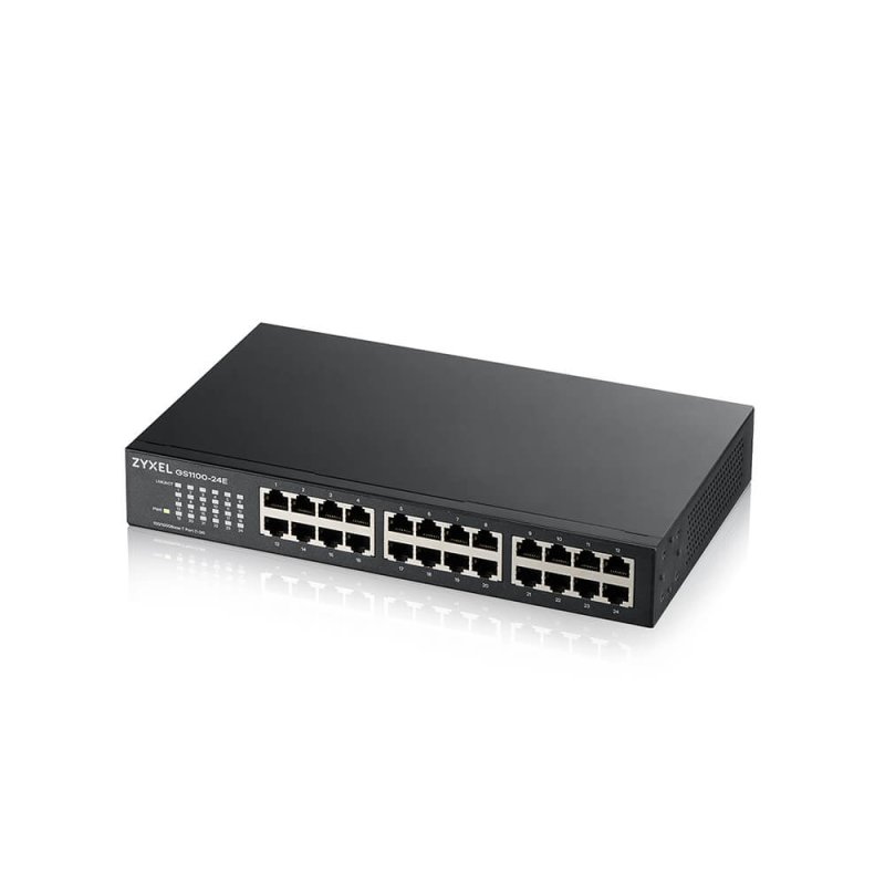 ZYXEL 24xGb fanless rack switch GS1100-24E v4 - obrázek produktu