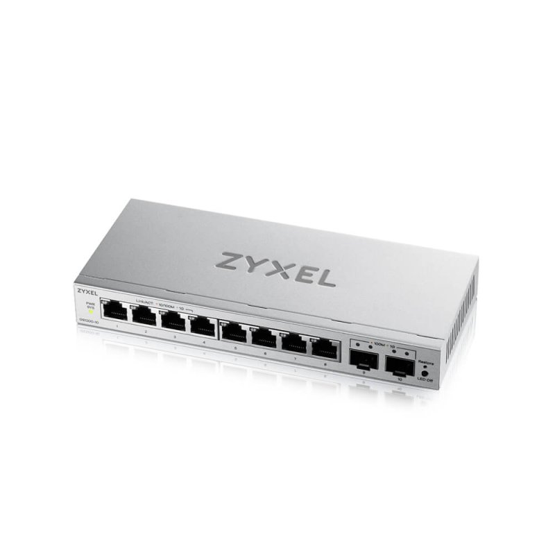 Zyxel GS1200-10 v3, 8 Port Gigabit, 2 x SFP webmanaged Desktop Switch - obrázek produktu