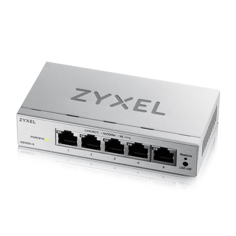ZYXEL GS1200-5V3, 5 Port Gigabit webmanaged Switch - obrázek produktu