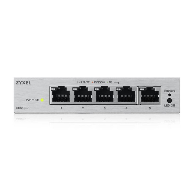 ZYXEL GS1200-5V3, 5 Port Gigabit webmanaged Switch - obrázek č. 3