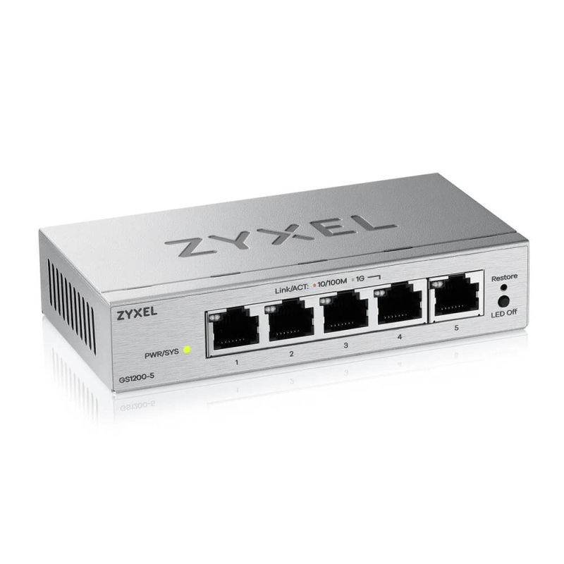 ZYXEL GS1200-5V3, 5 Port Gigabit webmanaged Switch - obrázek č. 1