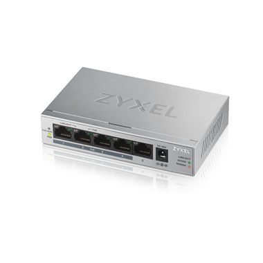 Zyxel GS1005-HP, 5 Port Gigabit PoE+ unmanaged desktop Switch, 4 x PoE, 60 Watt - obrázek produktu