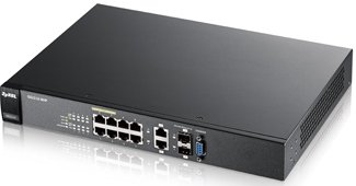 ZyXEL 8xGb 2xRJ/ SFP IPv6 web POE switch GS2210-8HP - obrázek produktu