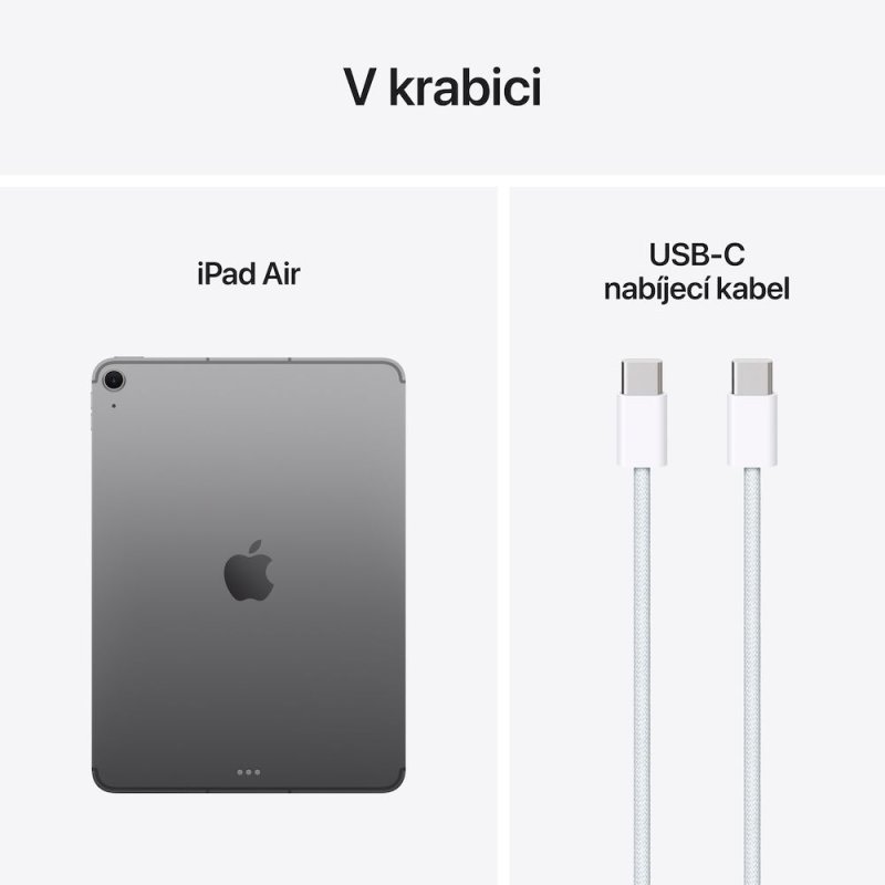 Apple iPad Air 11" / (M3) Wi-Fi + Cellular / 10,86" / 2360x1640 / 8GB / 1TB / iPadOS18 / Space Gray - obrázek č. 2