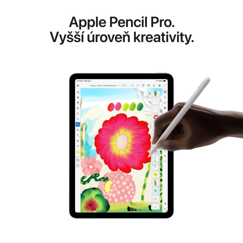 Apple iPad Air 11" / (M4) Wi-Fi + Cellular / 11" / 2360x1640 / 12GB / 512GB / iPadOS26 / Starlight - obrázek č. 3