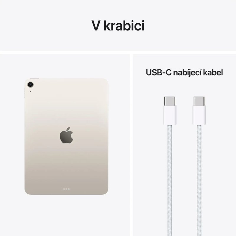 Apple iPad Air 11" / (M4) Wi-Fi / 11" / 2360x1640 / 12GB / 512GB / iPadOS26 / Starlight - obrázek č. 1