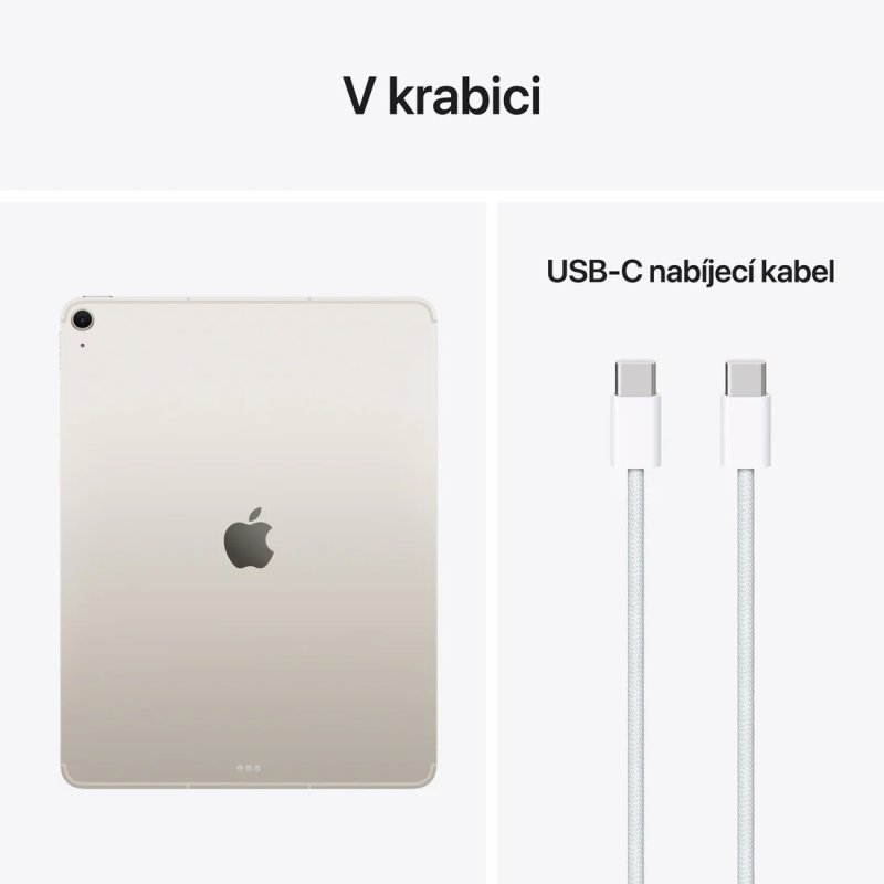 Apple iPad Air 13" / (M4) Wi-Fi + Cellular / 13" / 2732x2048 / 12GB / 256GB / iPadOS26 / Starlight - obrázek č. 8