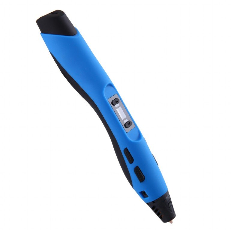 GEMBIRD Free form 3D printing pen for ABS/ PLA filament, LED display, blue color - obrázek č. 1