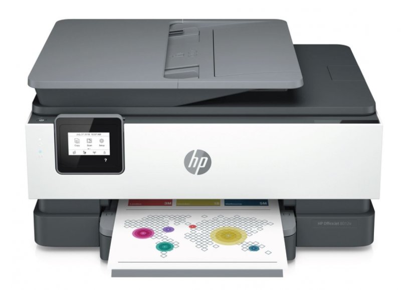 HP Officejet 8012e (HP Instant Ink), A4 tisk, sken, kopírování a fax. 18/ 10 ppm, wifi, duplex, ADF - obrázek produktu