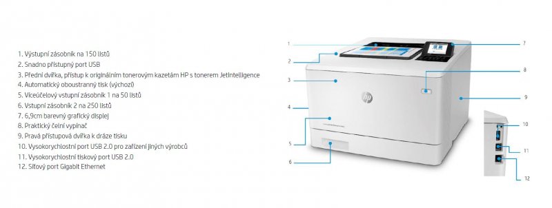 HP Color LaserJet Ent/ M455dn/ Tisk/ Laser/ A4/ LAN/ USB - obrázek č. 2