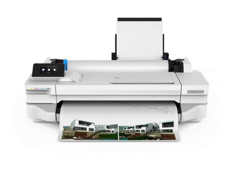 HP DesignJet T130 24-in Printer + štokrle - obrázek produktu