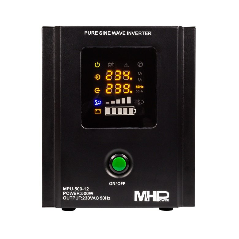 Záložní zdroj MHPower MPU500-12,UPS,500W, čistá sinus - obrázek č. 1