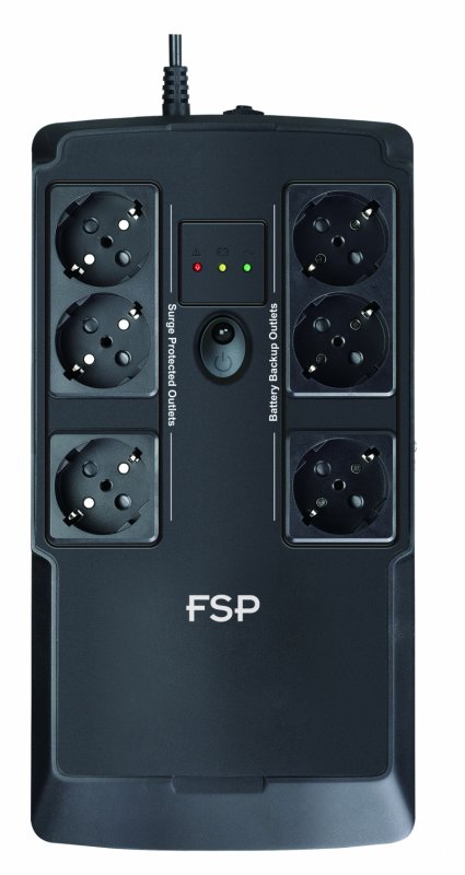 FSP UPS NanoFit 600, 600 VA /  360 W, 2xUSB power, LED, offline - obrázek č. 1