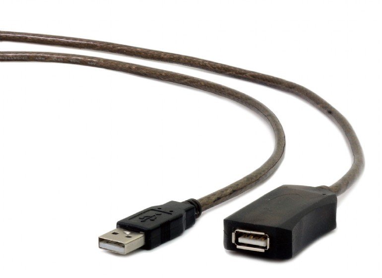 GEMBIRD Active USB 2.0 extension cable, 15 m, black - obrázek produktu