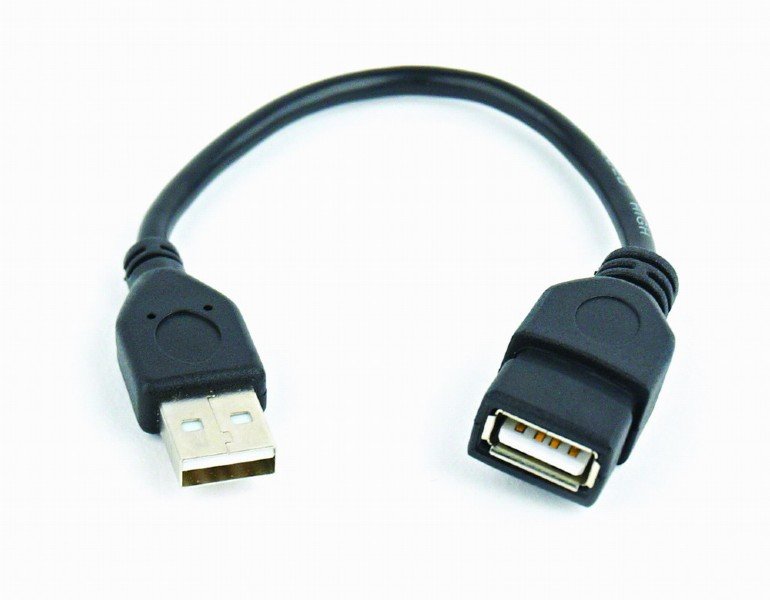 Kabel Gembird USB A-A USB 2.0 prodl. HQ Black,15cm - obrázek produktu