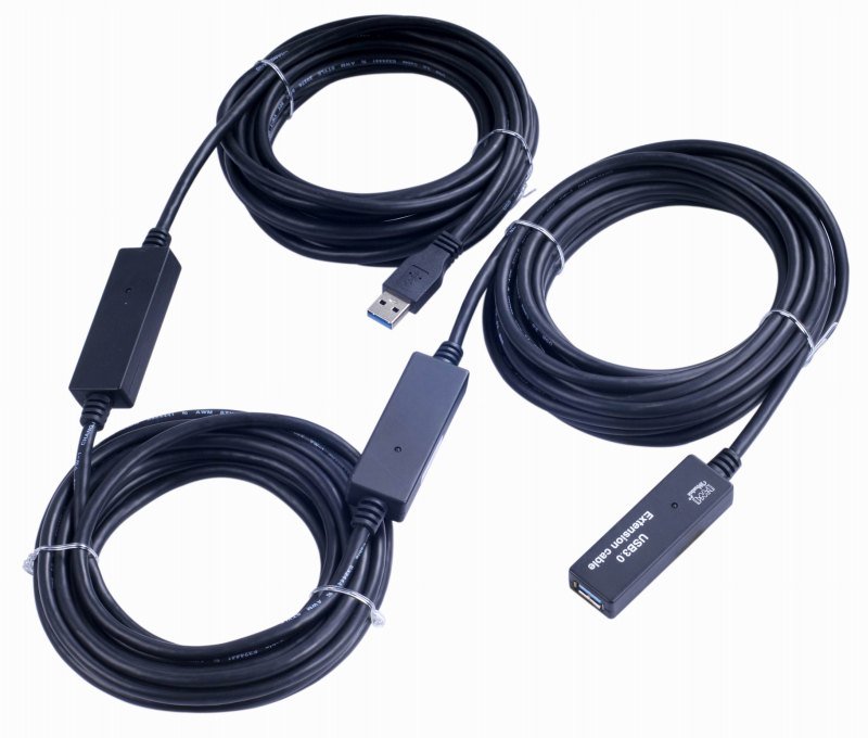 PremiumCord USB 3.0 repeater a prodlužovací kabel A/ M-A/ F  15m - obrázek produktu