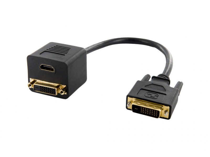 4World Adaptér DVI-D 24+1M - DVI-D 24+1F + HDMI F - obrázek produktu