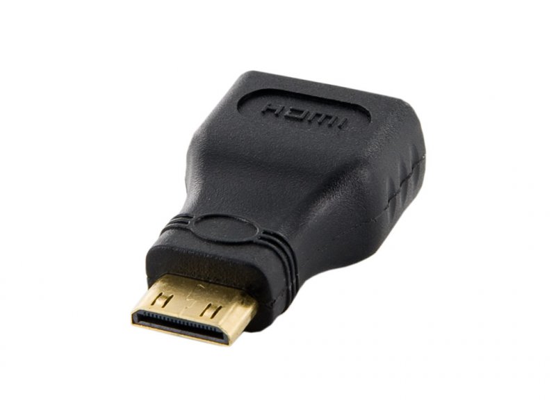 4World Adaptér mini HDMI C M - HDMI F Black - obrázek produktu