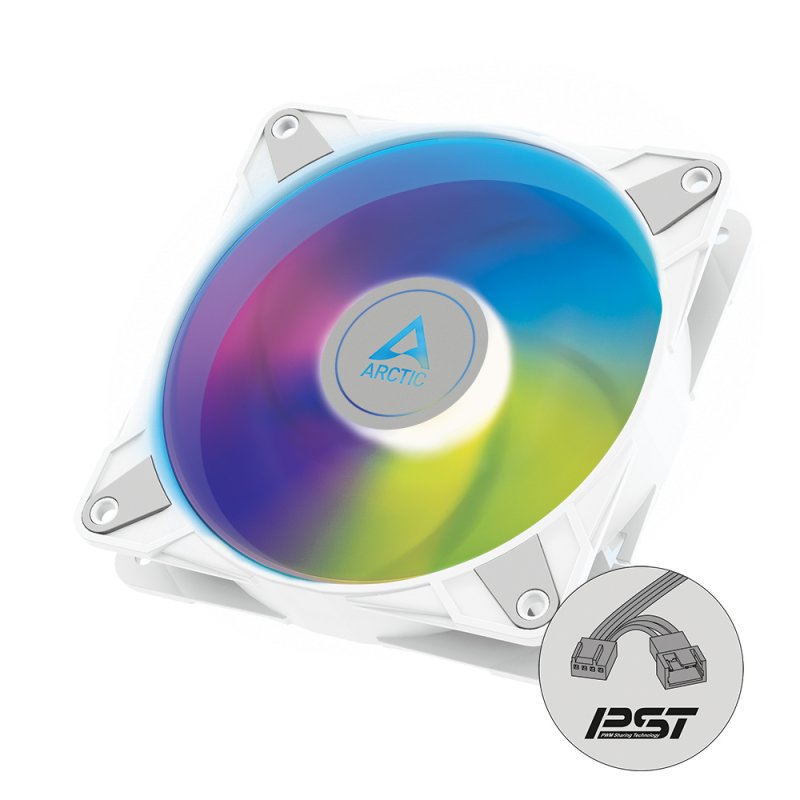 ARCTIC P12 PWM PST A-RGB 0dB – 120mm Pressure optimized case fan | PWM controlled speed with PST | A - obrázek produktu