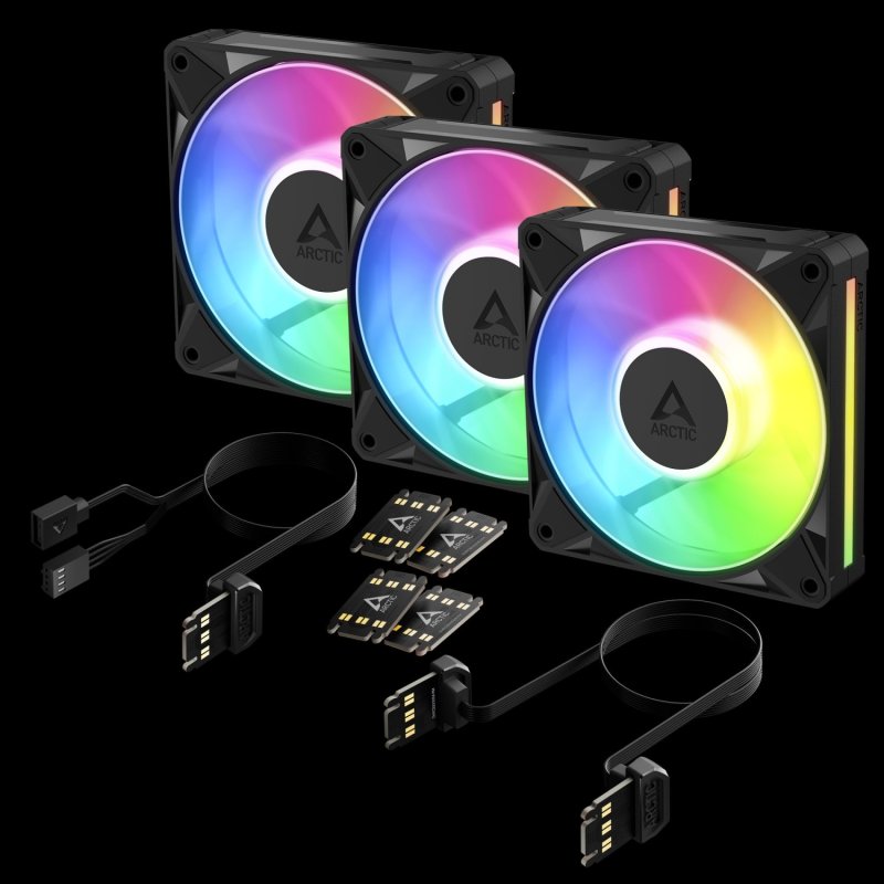 ARCTIC BioniX P12 A-RGB (Black) - 3 Pack - obrázek produktu